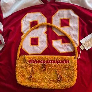 MANGO YELLOW VIRAL BEADED BAG HANDCRAFTED NWT